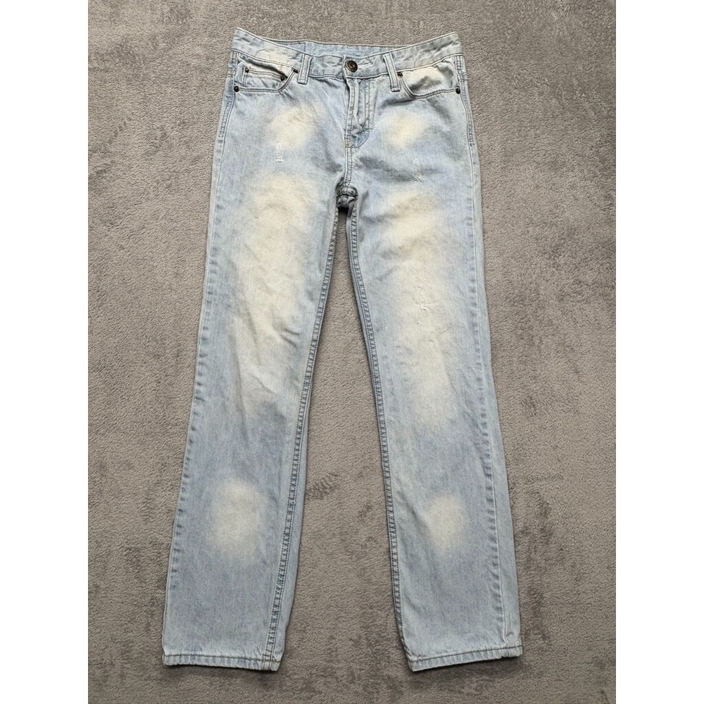 Buffalo David Bitton Evan Super Slim Straight Jeans Womens Size 16 Blue Denim